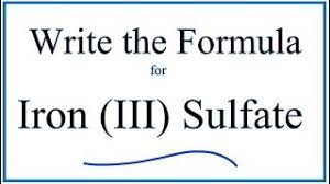 the formula for iron iii sulfate