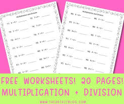 Multiplication And Division Worksheets