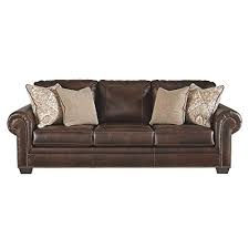 roleson traditional faux leather sofa