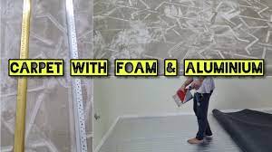 how to install carpet with foam