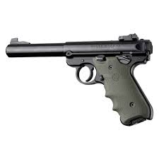 ruger mk iv od green rubber grip with