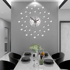 13in Crystal Glass Wall Clock Silent