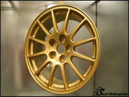 Powder coated in yankee gold. Powder Coating Gold Wheels Help Triumph 675 Forums