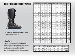 Fox Adult Boots Sizing Chart Mxstore Help