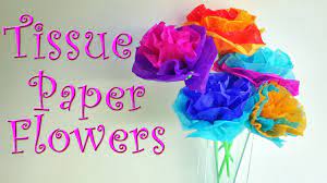 how to make tissue paper flowers easy