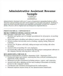 Professional Administrative Resume Example Resume Administrative