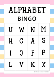 alphabet bingo game