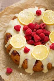 glazed lemon raspberry bundt cake