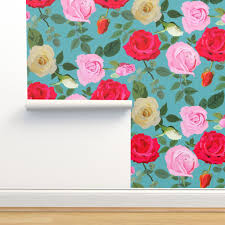 la vie en rose wallpaper spoonflower