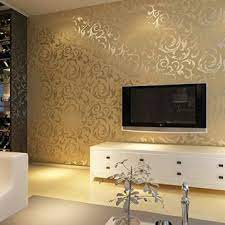 Wallpaper Gold Living Room Decor