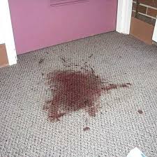 get blood stains out of a carpet