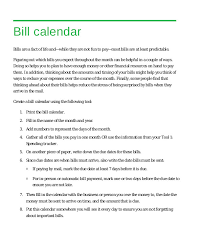 4 Bill Pay Calendar Templates Pdf Free Premium Templates