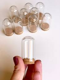 50 pcs mini dome glass jar 42 5x25mm