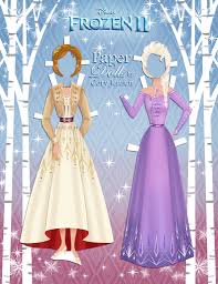 Little princess paper doll with a set of royal dresses tiaras and crowns from dress up paper dolls category. Frozen 2 Elsa And Anna Paper Dolls With Clothing And Dresses From The Movie Youloveit Com