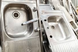 The kitchen sink is heavily used but underappreciated. Large Pile Of Silver Metallic Kitchen Sinks Stock Photo Picture And Royalty Free Image Image 29039946
