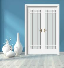 Interior Frosted Glass Wpc Double Door