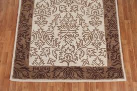 brown contemporary area rug 5x8 ft hand