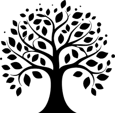 family tree black and white vector