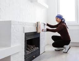 how to paint a fireplace interior