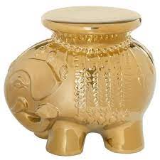 safavieh elephant gold ceramic garden