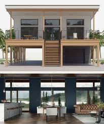 Untuk material papan lantai, lembar seri dinding dan plafon menggunakan kayu nyatoh. 45 Gambar Desain Rumah Panggung Minimalis Modern Sederhana