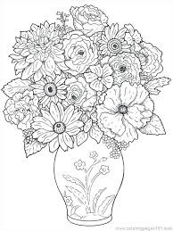 Flower Coloring Pages Printable At Free Flowers Coloring Pages Free