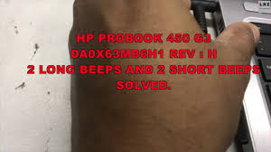 hp probook 450 g3 2 long beeps and 2
