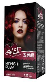 Deep plum hair dye is an appropriate shade for brunettes and those with dark features of medium to dark golden or neutral skin tones. Splat Midnight Ruby Hair Dye Semi Permanent Red Color Walmart Com Walmart Com