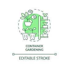 Container Gardening Green Concept Icon