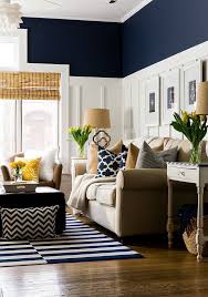 spring decor ideas in navy and yellow
