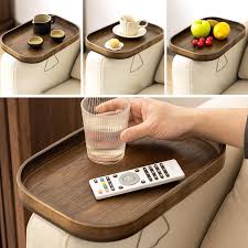 sofa armrest clip table tray foldable