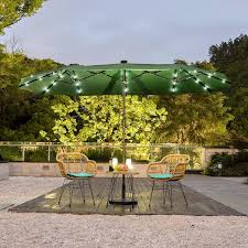 Solar Led Lighted Outdoor Umbrellas