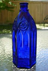 Cobalt Blue Cathedral Ink Bottle Blue