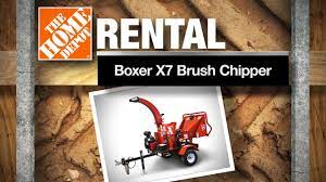 Capacity chipper range from $67 for four hours; Boxer X7 Brush Chipper The Home Depot Rental Youtube
