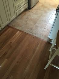 flush transition from hardwood to tile