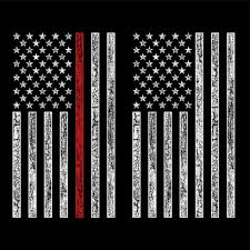 grunge usa firefighters flag with thin