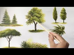 how to paint trees 40 easy lessons on