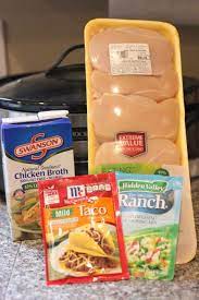Cooking Pinterest Crock Pot Ranch Chicken Tacos Recipe gambar png