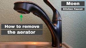 remove a moen kitchen faucet aerator