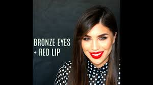 clic bronze eyes and red lips