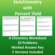 Percent Yield Stoichiometry Chemistry