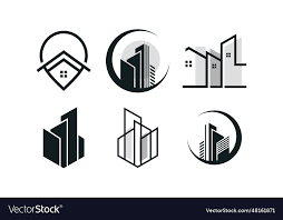 House Element Logo Design Icon Royalty