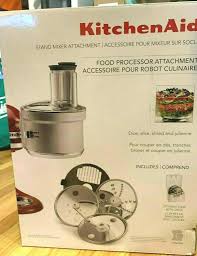 A food processor is a versatile kitchen appliance that used to prepare ingredients by quickly chopping, kneading, shredding, and slicing. Kitchenaid Ksm2fpa Food Processor Attachment Kit Gray For Sale Online Ebay