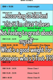 According To The Bmi Chart Im Class 1 Obese Not Feeling To