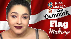 danish flag inspired makeup tutorial