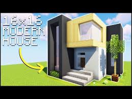 Gives you a taste of the creative things people manage to create just from a set of blocks. Minecraft 16x16 Starter Modern House Tutorial Easy Minecraft Map