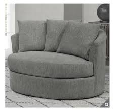 Soft Fabric Swivel Snuggle Chair
