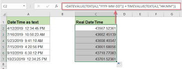 how to convert text datetime format to