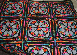 Stain Glass Tree Of Life Afghan Square