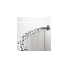 curved shower rod polished chrome